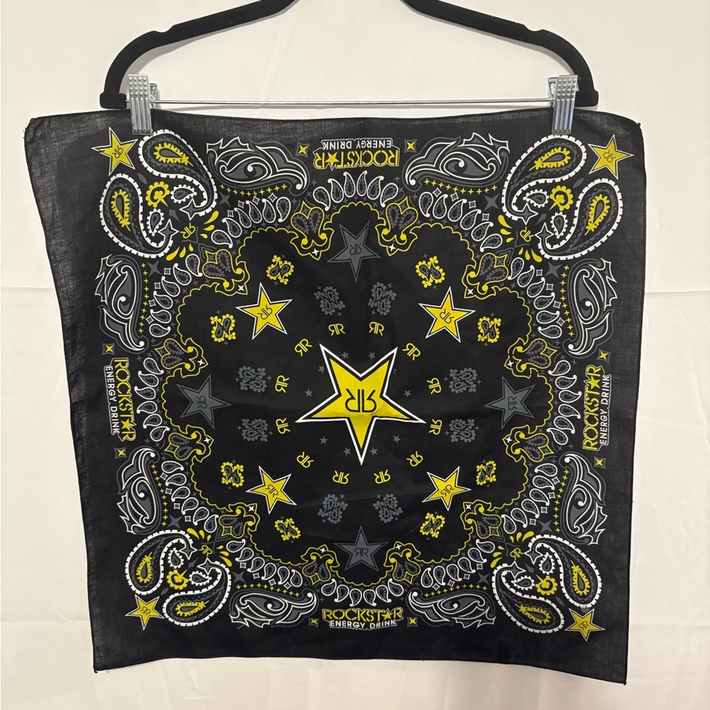 Rockstar Energy Black and Yellow Bandana
